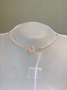 Gold with Orange Stone Necklace