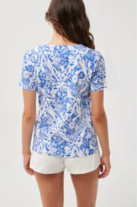 Blue Print T-Shirt Lina