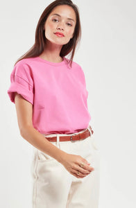 Hot Pink Cotton T-Shirt